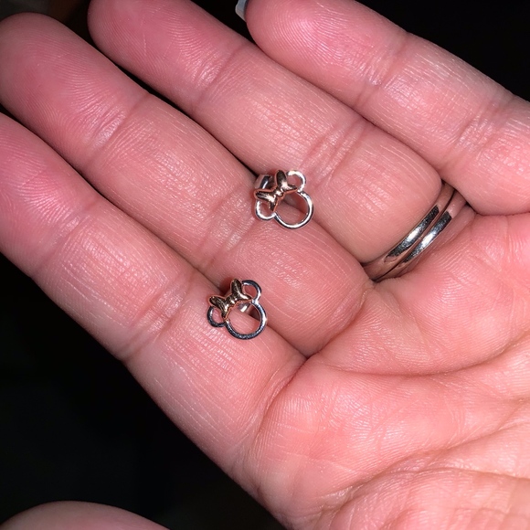 Minnie Mouse 14k Rose wg/GP Studs - Picture 2 of 5